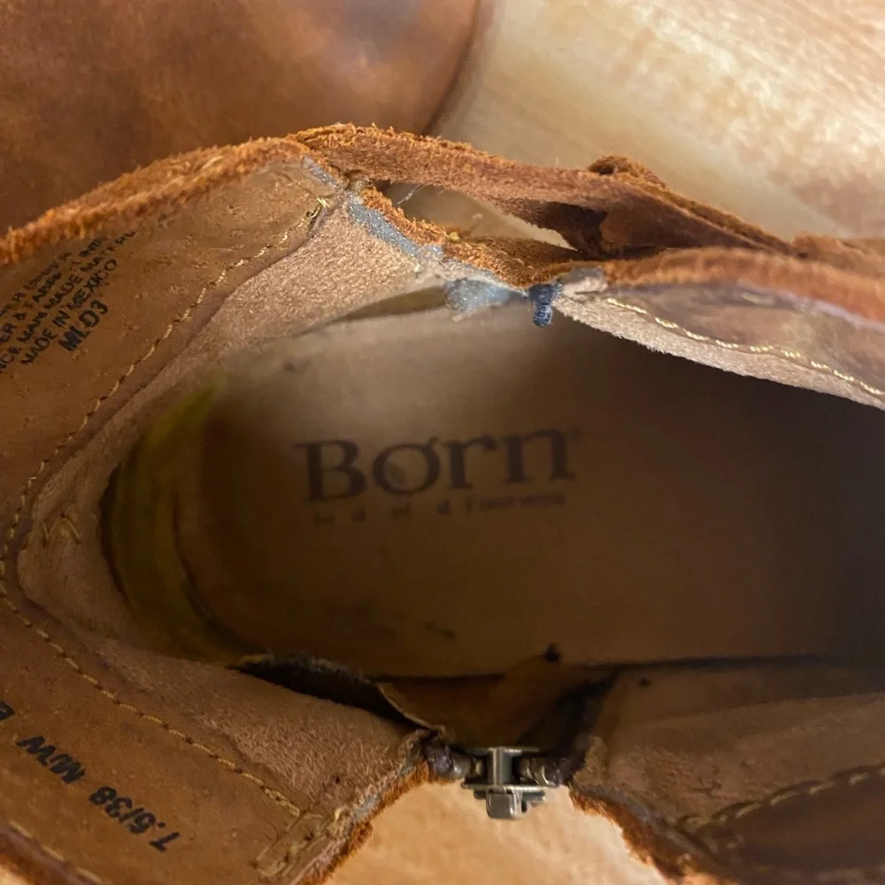 BORN Wynter Brown Suede Booties